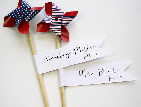Flag place cards