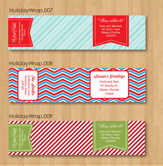 Printable Editable Address Labels Template (Holiday Wraps)